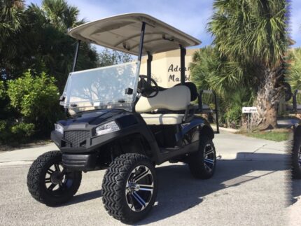 Black 2016 yamaha drive 2 48v 4 seat Passenger golf cart 14”rims lifted Lithium