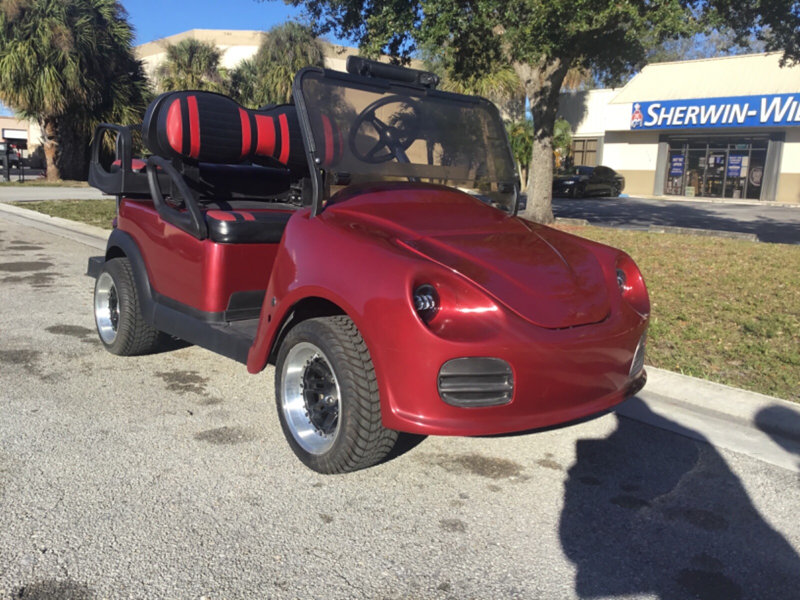 custom porsche golf cart club car precedent 4 passenger seat alloy rims FAST 48V