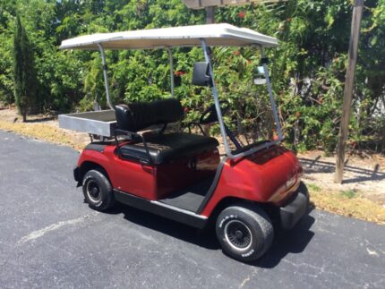 Red 2005 GAS Yamaha UTILITY 2 seat passenger Golf Cart runs gret
