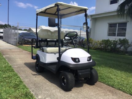 WHITE TERMITE 36V MINI GOLF CART 4 PASSENGER SEAT TOP ALUMINUM CRICKET